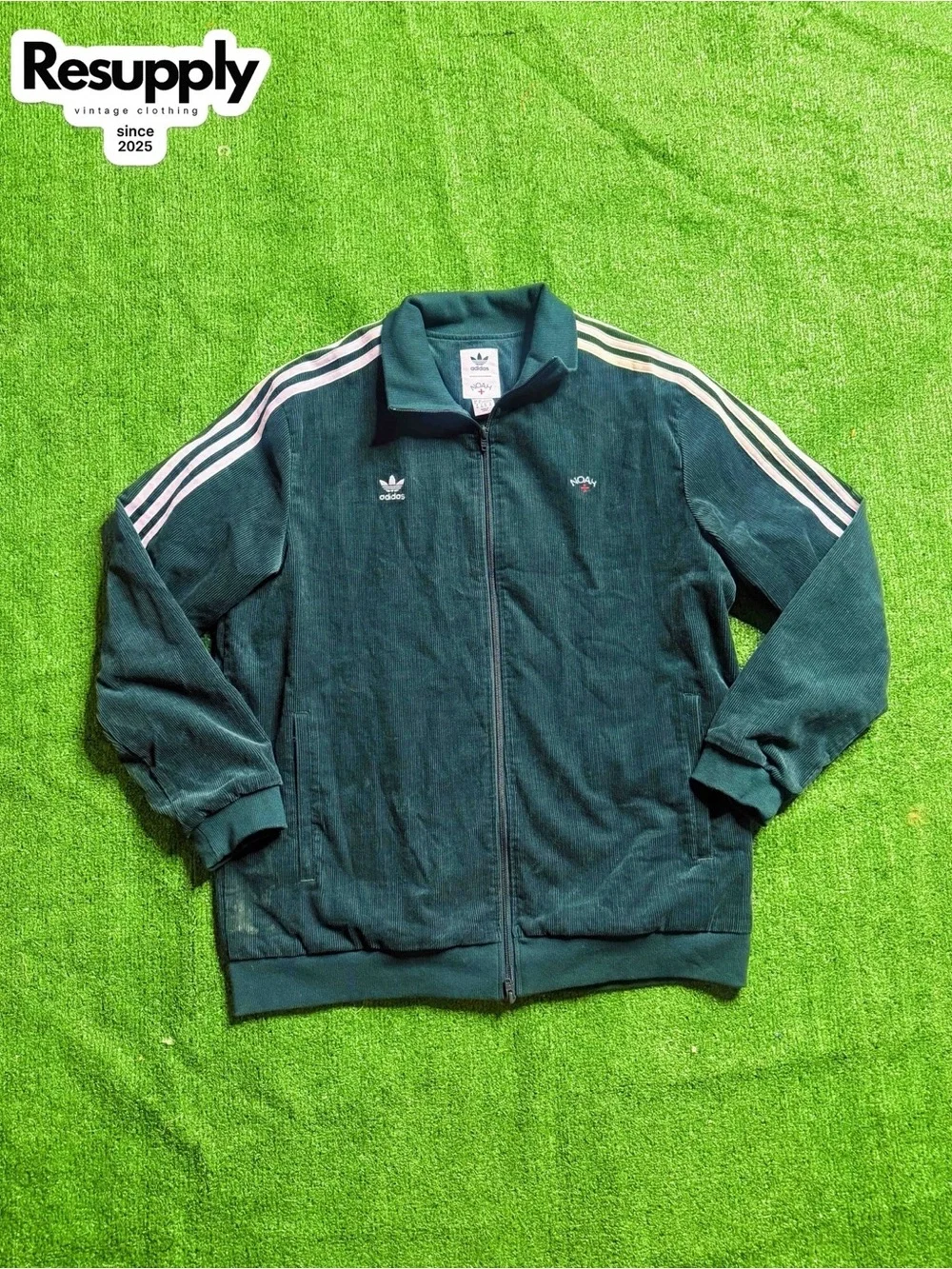 Adidas Originals x NOAH Corduroy Green Jacket Men's Size XL